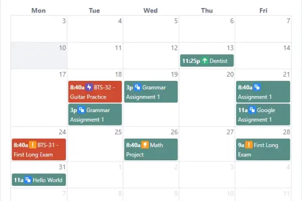 BTS-Event-Calendar